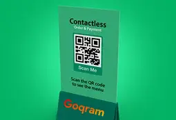 Table tents menu QR code